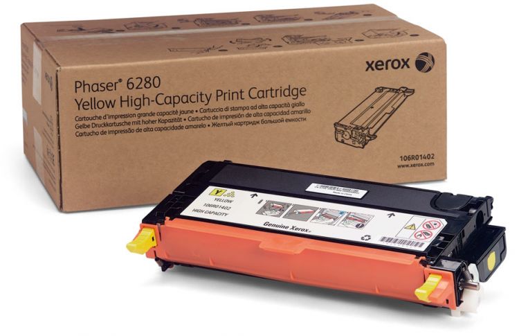 

Картридж Xerox 106R01402 желтый большой емкости для Phaser 6280 5,900 страниц, 106R01402