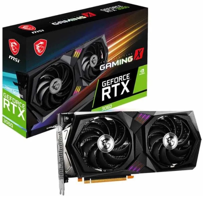 

Видеокарта PCI-E MSI GeForce RTX 3060 GAMING X (RTX 3060 GAMING X 12G) 12GB GDDR6 192bit 8nm 1320/15000MHz HDMI/3*DP, GeForce RTX 3060 GAMING X (RTX 3060 GAMING X 12G)