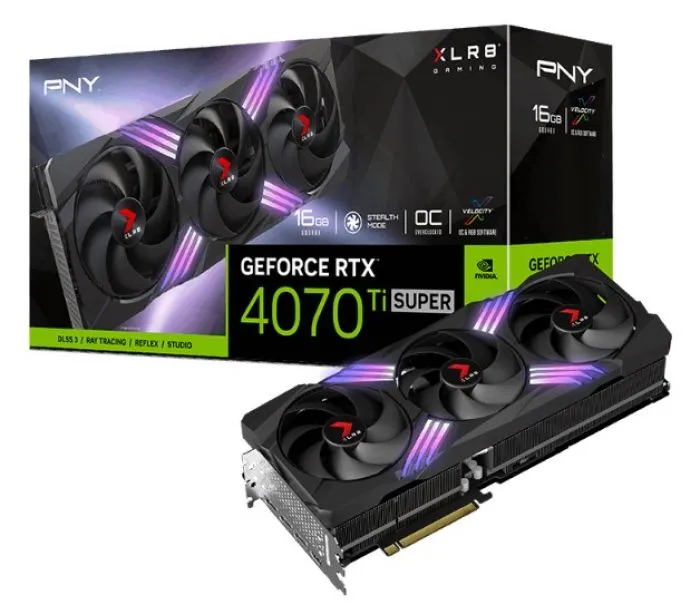 фото PNY GeForce RTX 4070 Ti SUPER XLR8 Gaming VERTO Triple Fan OC