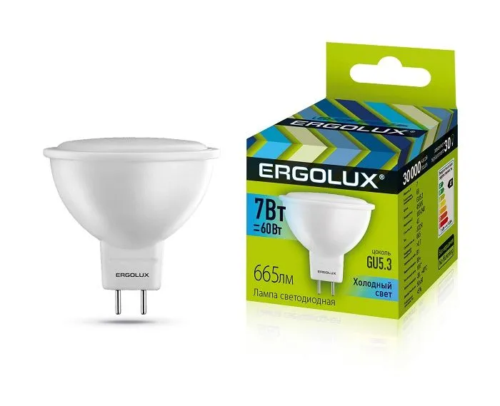 Ergolux LED-JCDR-7W-GU5.3-4K