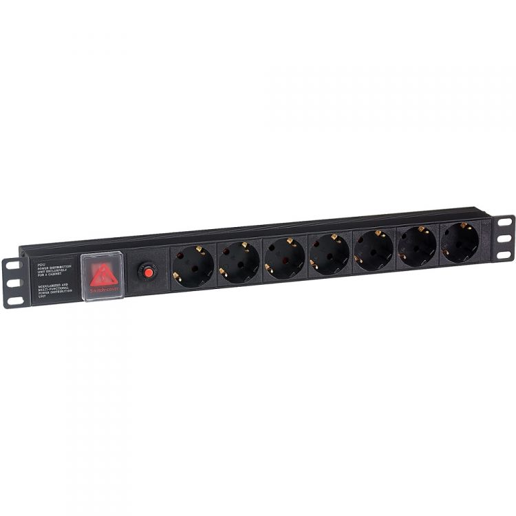 

Блок розеток Exegate ServerPro PDU-19H702 Al-7S-C14-SW-O EX280837RUS (19", 1U, Алюминий, 7 Schuko, С14, защита от перегрузки, черный, RTL), ServerPro PDU-19H702 Al-7S-C14-SW-O