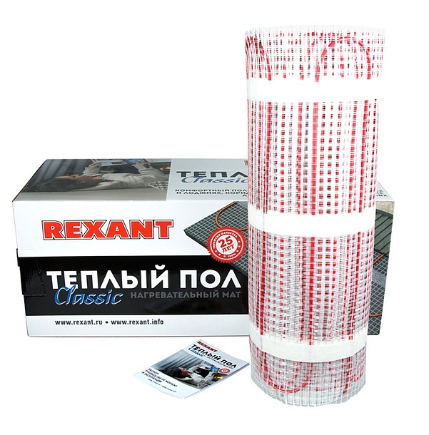 

Теплый пол Rexant Classic RNX -9,0-1350 51-0516-2 площадь 9,0 м2 (0,5 х 18,0 м), 1350 Вт, двухжильный с экраном, Classic RNX -9,0-1350