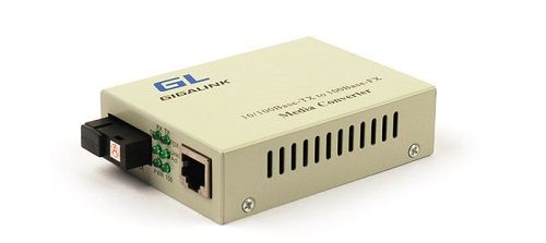 Медиа-конвертер GIGALINK GL-MC-UTPF-SC1F-18SM-1310-N из UTP, 100Мбит/c в WDM, без LFP, SM, SC, Tx:13