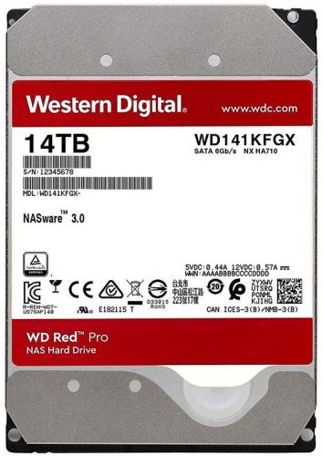 Жесткий диск 14TB SATA 6Gb/s Western Digital WD141KFGX NAS Red Pro 7200rpm 512Mb 3.5