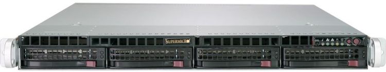 Серверная платформа 1U Supermicro SYS-5019C-WR (LGA 1151, C246, 4xDDR4, 4x3.5 HS, 2x1GbE, IPMI, 2xUSB 3.1, 2xUSB 2.0, VGA, 2xCOM, 2x500W)