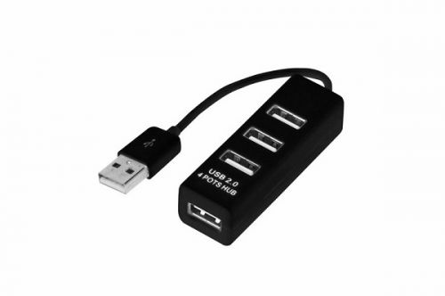 Разветвитель USB 2.0 Rexant 18-4103 USB на 4 порта черный
