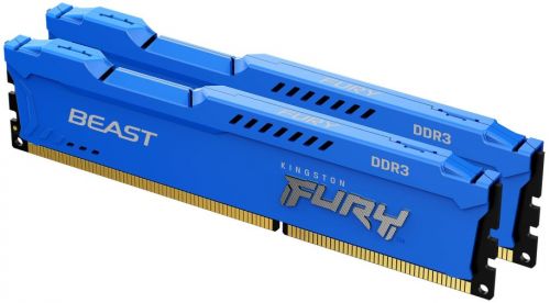 Модуль памяти DDR3 8GB (2*4GB) Kingston FURY KF316C10BK2/8 Beast Blue 1600MHz CL10 1RX8 1.5V 240-pin