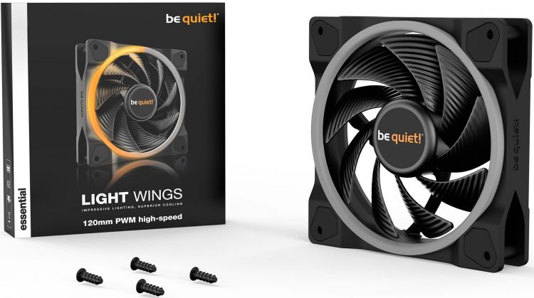 

Вентилятор для корпуса Be quiet! Light Wings BL073 120mm, 2500rpm, 31dBa, 52.3-88.86CFM, 4-pin PWM, Light Wings