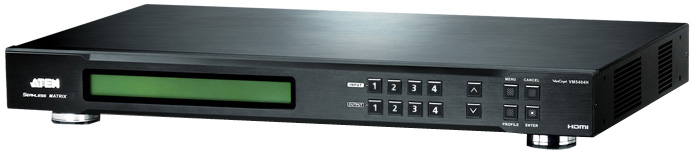 Переключатель KVM Aten VM5404H-AT-G switch, HDMI, 4> 4 монитора/port, без шнуров, (передача сигнала до 15 м.;480p/720p/1080i/1080p-1920x1080/VGA/SVGA/ new 3 port 1080p hdmi switch hdmi video splitter switch with ir remote switches for hdtv ps3 dvd dom668
