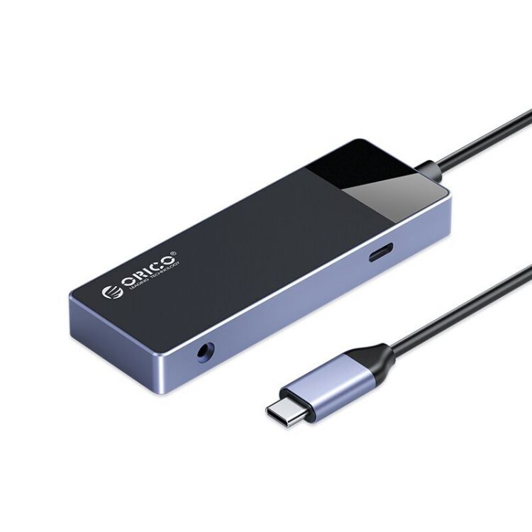 

Концентратор Orico ORICO-DM-6P-BK-BP 6 в 1, на 1xPD, 1xHDMI, 3xUSB-A3.0, 1x3,5 мм аудиопорт, черный/серый, ORICO-DM-6P-BK-BP