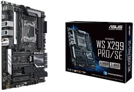 Материнская плата ATX ASUS WS X299 PRO/SE (LGA2066,X299,8*DDR4(4133),6*SATA 6G RAID,2*M.2,5*PCI-E,7.