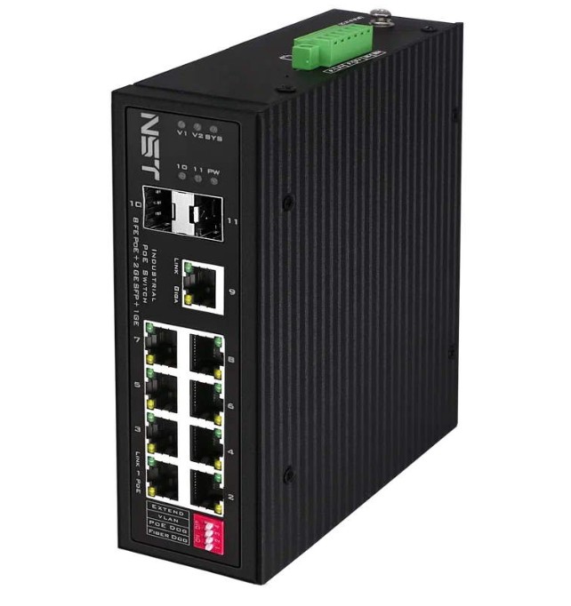 

Коммутатор PoE NST NS-SW-8F3G-P/I Fast Ethernet на 8 FE RJ45 PoE + 1 x GE RJ45 + 2 GE SFP порта. Порты: 8x10/100Base-T, 1x10/100/1000Base-T, 2x1000Bas, NS-SW-8F3G-P/I