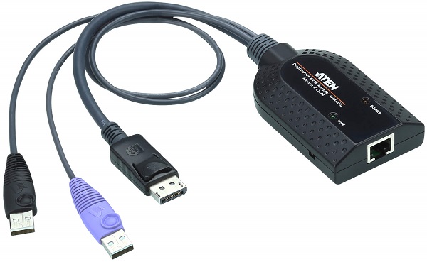 Адаптер Aten KA7189-AX КВМ, USB, DisplayPort c поддержкой Virtual Media, поддержка считывателя карт общего доступа и извлечения звука