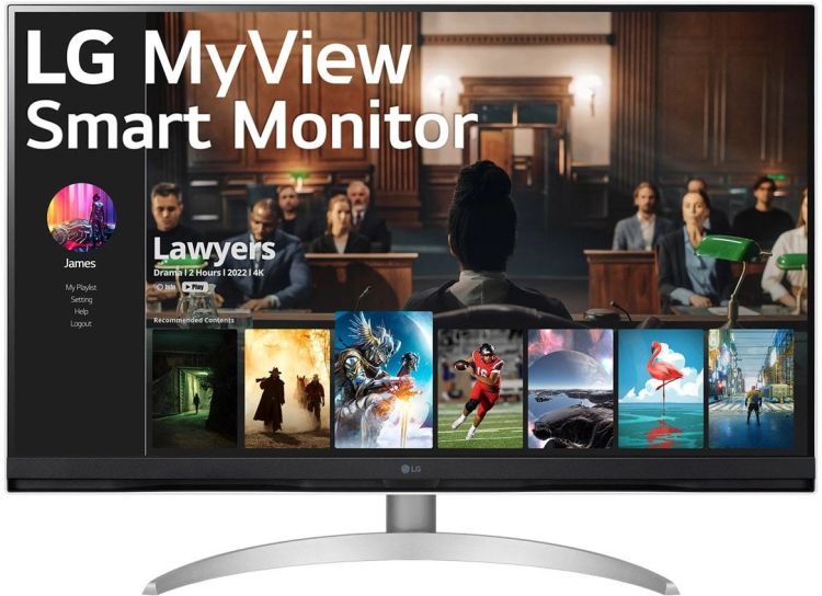 Монитор 31,5" LG MateView 32SQ700S-W 3840x2160, 250cd, 178гр/178гр, VA LED, 16:9, 60Hz, USB, HDMI