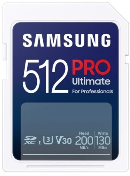 

Карта памяти SDXC 512GB Samsung MB-SY512S/WW PRO Ultimate, 130/200MB/s, MB-SY512S/WW