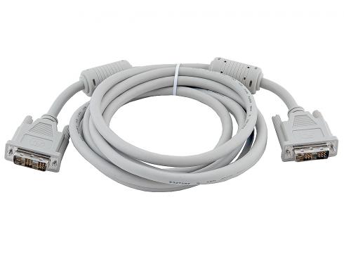 

Кабель интерфейсный DVI-DVI Cablexpert 19M/19M CC-DVI-10 3.0м, single link, экран, феррит.кольца, пакет, 19M/19M