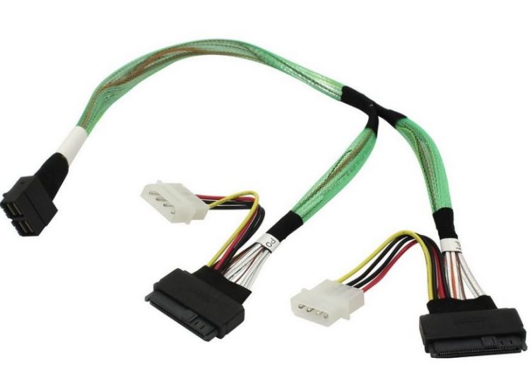 

Кабель Amphenol RHS72-1351 U.2 Enabler, SFF8643 -to- (2x SFF8639), 50cm, to attach directly to the 8639 interface of the NVMe drive (ан-г 05-50065-00), RHS72-1351