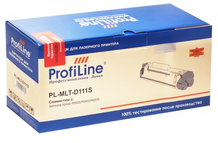 

Картридж ProfiLine PL-MLT-D111S для принтеров Samsung Xpress M2020/M2022/M2070 1000 копий ProfiLine, PL-MLT-D111S