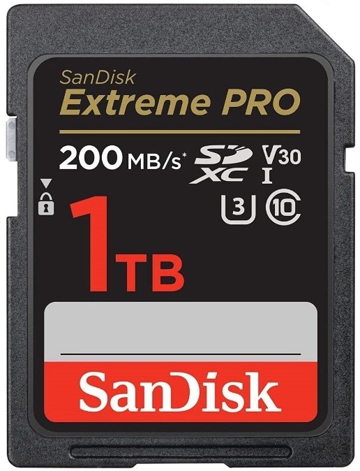 

Карта памяти SDXC 1TB SanDisk SDSDXXD-1T00-GN4IN Class 10 Extreme Pro V30 UHS-I U3 (200 Mb/s), SDSDXXD-1T00-GN4IN