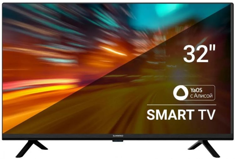 

Телевизор SUNWIND SUN-LED32XS300 LED 32" Яндекс.ТВ черный HD 60Hz DVB-T DVB-T2 DVB-C DVB-S DVB-S2 USB Smart TV, SUN-LED32XS300