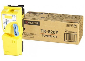 

Тонер-картридж Kyocera TK-820Y 1T02HPAEU0 для FS-C8100DN Yellow 7000 стр, TK-820Y