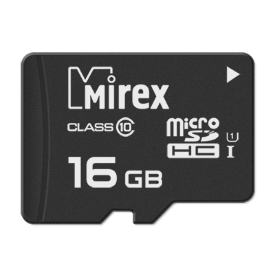 

Карта памяти 16GB Mirex 13612-MCSUHS16, 13612-MCSUHS16