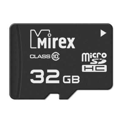 

Карта памяти 32GB Mirex 13612-MC10SD32 microSDHC Class 10, 13612-MC10SD32