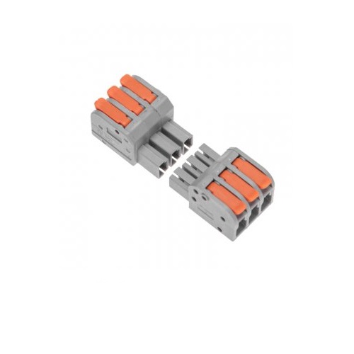

Клемма Rexant 07-5263 СМК 222-423R проходная разъемная 3 полюса серая 0,2-2,5/4мм2 (40шт), 07-5263
