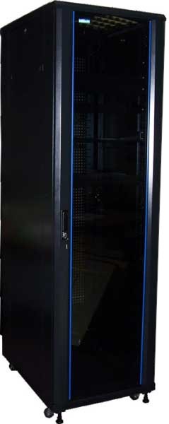 Шкаф напольный 19, 47U TWT TWT-CBA-47U-8x12-00 Business Advanced, 800x1200, без дверей, с боковыми стенками, черный