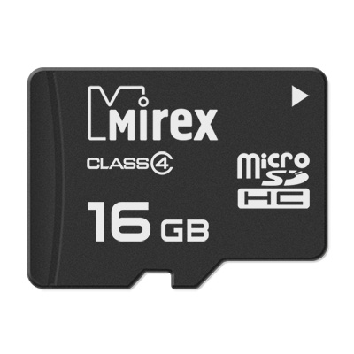 

Карта памяти MicroSDHC 16GB Mirex 13612-MCROSD16 Class 4, 13612-MCROSD16