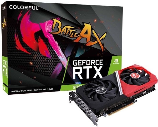 Видеокарта PCI-E Colorful GeForce RTX 3060 NB DUO (RTX 3060 NB DUO 12G V2 L-V) 12GB GDDR6 192bit 8nm 1320/15000MHz HDMI/3*DP