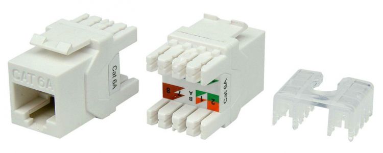 

Вставка Hyperline KJ8-8P8C-C6A-180-WH Keystone Jack RJ-45(8P8C), категория 6a (10G), тип 180 градусов, белая, KJ8-8P8C-C6A-180-WH