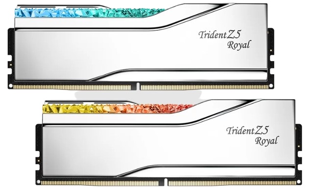 

Модуль памяти DDR5 64GB (2*32GB) G.Skill F5-6400J3239G32GX2-TR5S TRIDENT Z5 ROYAL RGB PC5-51200 6400MHz CL32 1.4V, F5-6400J3239G32GX2-TR5S