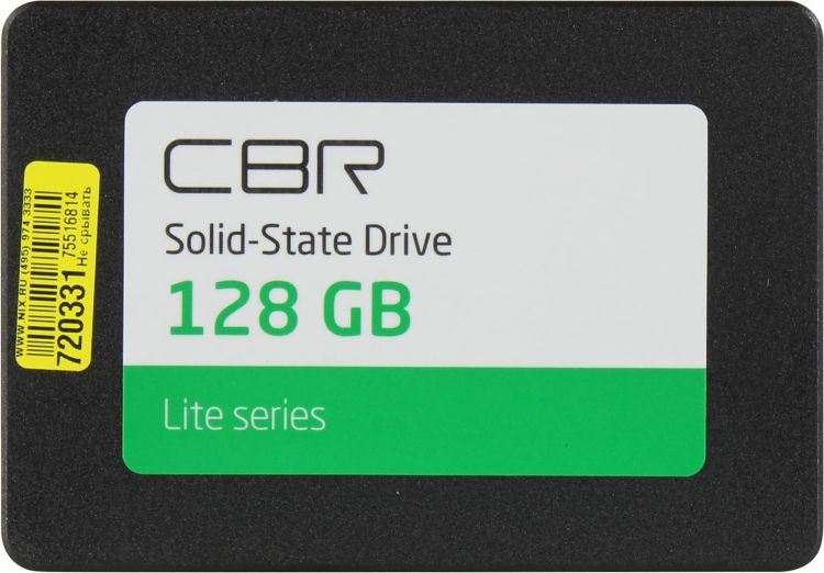 

Накопитель SSD 2.5'' CBR SSD-128GB-2.5-LT22 Lite, SM2259XT, 128GB, SATA 6Gb/s, 3D TLC NAND, 550/520MB/s, TBW 64, SSD-128GB-2.5-LT22