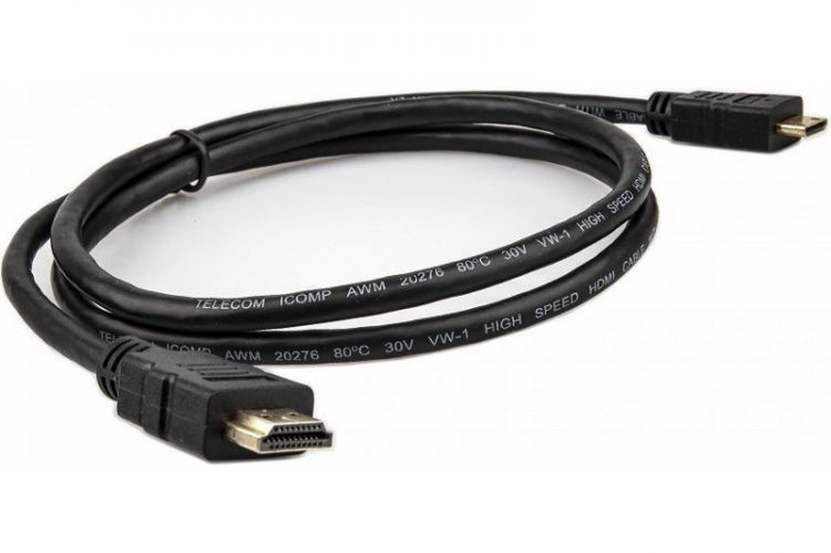 

Кабель интерфейсный HDMI-miniHDMI Telecom TCG205-1M 19M/19M+3D/Ethernet, 1m, TCG205-1M