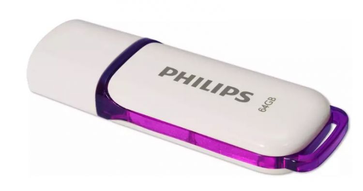 Накопитель USB 2.0 64GB Philips FM64FD70B/97 SNOW2.0 подарочный usb накопитель купюра 5000 рублей 64gb