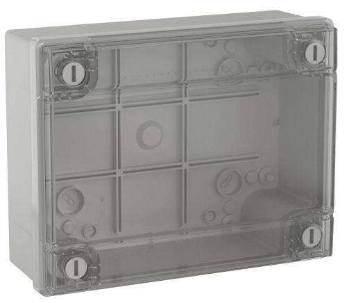 Коробка распределительная DKC 54020I с гладкими стенками и прозрачной, затемненной крышкой, IP56, 15, цвет серый