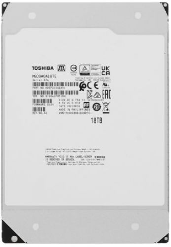 Жесткий диск 18TB SATA 6Gb/s Toshiba (KIOXIA) MG09ACA18TE MG09, 7200rpm, 512MB, 3.5