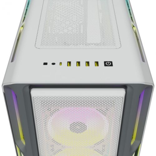 Корпус ATX Corsair iCUE 5000T RGB CC-9011231-WW белый, без БП, боковая панель из закаленного стекла, 4*USB 3.0, USB 3.1 Type-C, audio - фото 3