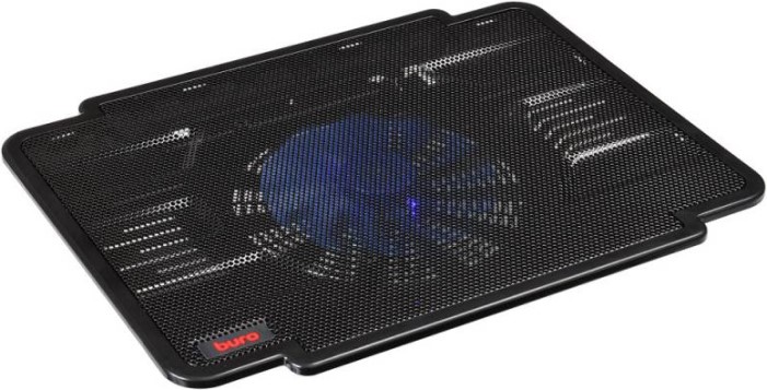 Подставка для ноутбука Buro Buro 363697 14", 1xUSB, 1x140мм fan, металлическая сетка/пластик