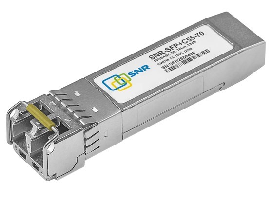 

Модуль SFP+ SNR SNR-SFP+C55-70 CWDM оптический, дальность до 70км (23dB), 1550нм, SNR-SFP+C55-70