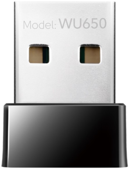 

Адаптер Cudy WU650 650Mbps Wi-Fi USB, Mini Size, 433Mbps at 5GHz + 200Mbps at 2.4GHz, Nano Size, USB 2.0, WU650