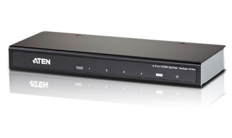 

Разветвитель Aten VS184A-AT-G HDMI, 1> 4 устройства, 15 метр.(24AWG), F, без шнуров, БП 220> 5.3V, VS184A-AT-G