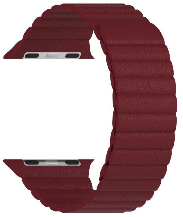lodia red size 44 Ремешок на руку Lyambda POLLUX DSP-24-44-WR кожаный для Apple Watch 42/44/45 mm wine red