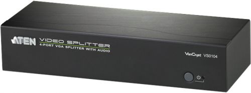 Разветвитель Aten VS0104-AT-G Video Splitter, VGA/SVGA/MultiSync+AUDIO, 1> 4 монитора/port 450MHz, 6