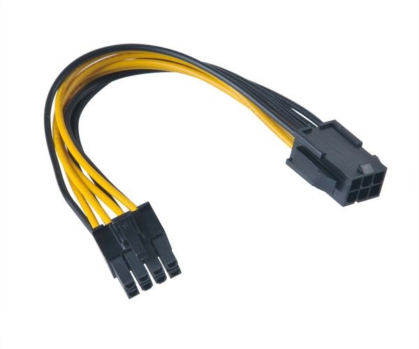 

Переходник AKASA AK-CB051 питания для мат.плат 6-pin PCIe to 8-pin 15 см, AK-CB051