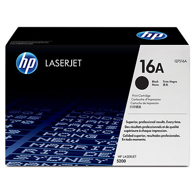 

Картридж HP 16A Q7516A для принтера LaserJet 5200, 12000 страниц, 16A