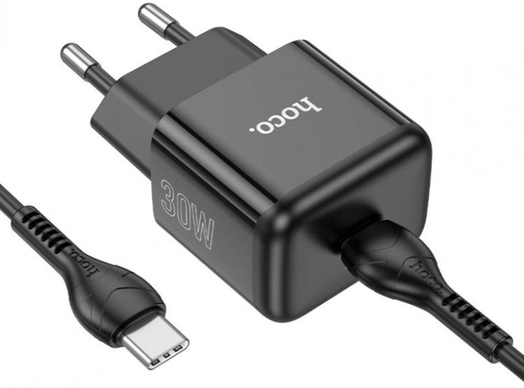 

Зарядное устройство сетевое Hoco N32 Glory Black 30W 3A+2A+1.5A (PD+QC+AFC) USB Type-C универсальное черный (2002930), N32 Glory Black