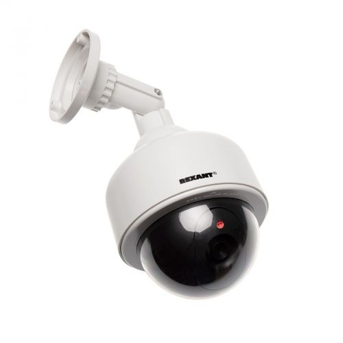 Муляж камеры видеонаблюдения Rexant 45-0200 Неотличим от обычной камеры. Мигающий красный светодиод