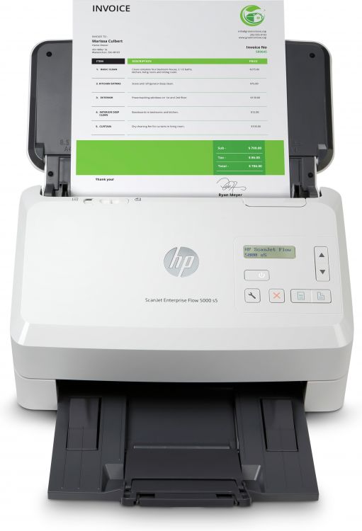 Сканер HP ScanJet Enterprise Flow 5000 s5 6FW09A CIS, A4, 600 dpi, USB 3.0, ADF 80 sheets, Duplex, 65 ppm/130 ipm (replace L2755A) сканер hp scanjet enterprise flow 7000 s3 l2757a
